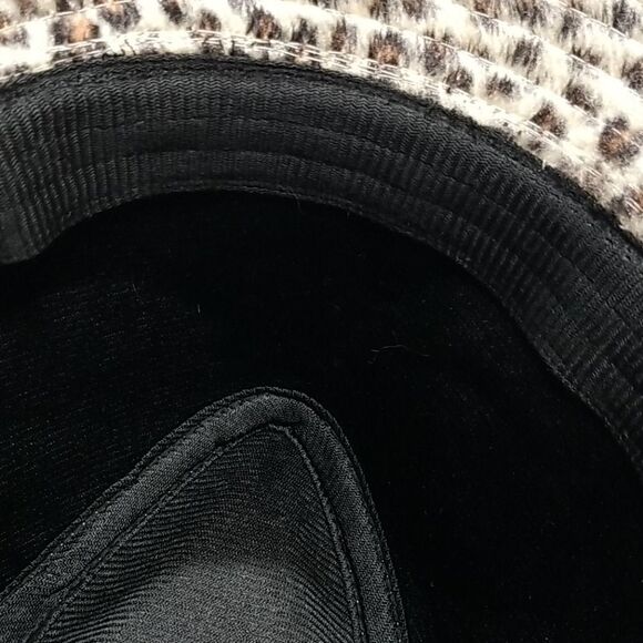 Leopard Print Hat Fedora Felt Women's Summer Hat - Picture 4 of 4